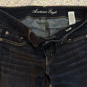 American Eagle Outfitters Women's Deep Indigo Straight Leg Jeans